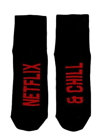 NETFLIX AND CHILL BLACK SOCKS The Kroave
