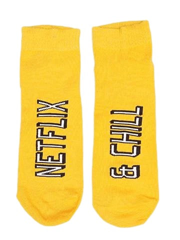 NETFLIX AND CHILL YELLOW SOCKS The Kroave