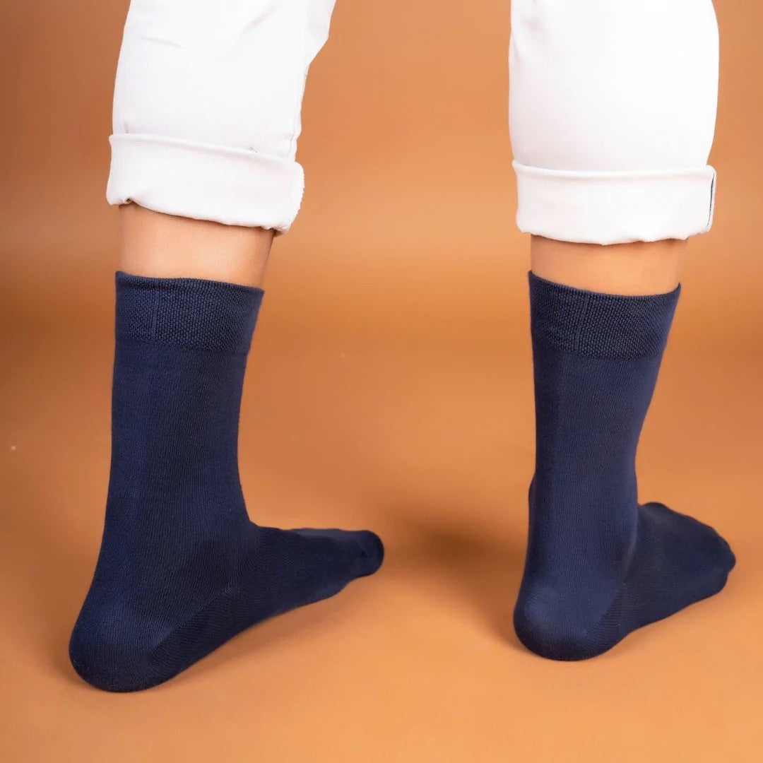 CLASSIC SOLID NAVY BLUE SOCKS The Kroave
