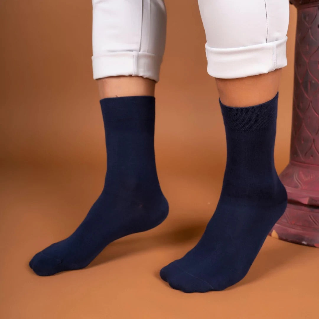 CLASSIC SOLID NAVY BLUE SOCKS The Kroave